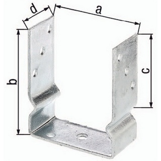 GAH Alberts U-Pfostenträger ETA-10/0210 121x150x100x60mm TZN z.Aufschr.GAH