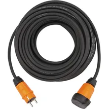 Brennenstuhl Verlängerungskabel vn 2100 IP44, 25 m Kabel in schwarz H07RN-F 3G1,5, bgi 608