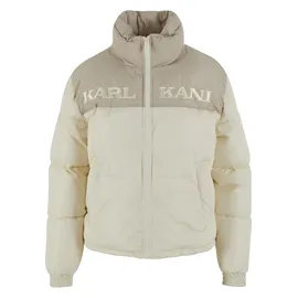 Karl Kani Winterjacke KARL KANI "Karl Kani KK Retro Essential Puffer Jacket", Damen, Gr. XXS, sanftes weiß, 100% Polyester, mehrfarbig, normal, amerikanischer Ausschnitt, Jacken Winterjacke