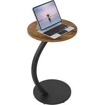 Woltu Beistelltisch Rund Braun Holz 40 x 65 cm