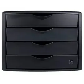 Helit Schubladenbox the green chameleon 26,5 x 21,5 x 30,6 cm 4-tlg. schwarz