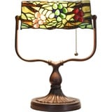 Bieye L30764 Tiffany Grape Banker-Schreibtischlampe aus Buntglas für Lesearbeiten, 14 Zoll hoch