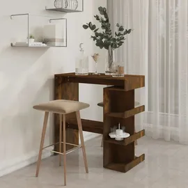 vidaXL Bartisch mit Regal 100 x 50 x 101,5 cm Räuchereiche