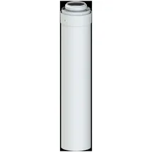 Brötje Verlängerungsrohr K60 KR1000 DN 60/100 konzentr. L=1000mm AL/PPs weiß