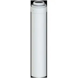 Brötje Verlängerungsrohr K60 KR1000 DN 60/100 konzentr. L=1000mm AL/PPs weiß