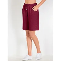 Bermudas, Damen, Gr. 54, Normalgrößen, rot (bordeaux), 95% Baumwolle, 5% Elasthan, unifarben, kurz, Hosen