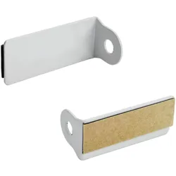 Klebeträger LIEDECO, weiß, Metall, Sichtschutzbefestigungen, Scheibenstange für Alu-Fenster