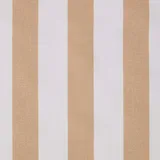 Homescapes Baumwollstoff, Meterware beige-weiß gestreift, 150 cm,