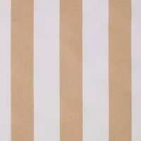 Homescapes Baumwollstoff, Meterware beige-weiß gestreift, 150 cm,