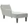 vidaXL Chaiselongue Loungesessel hellgrau