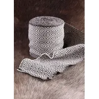 Battle Merchant Kostüm Wikinger Wadenwickel, Diamantköperband, 7 m lang, grün/hellgrün