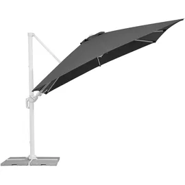 Schneider Schirme Rhodos Twist Bianco 300 x 300 cm anthrazit inkl. Ständer und Schutzhülle