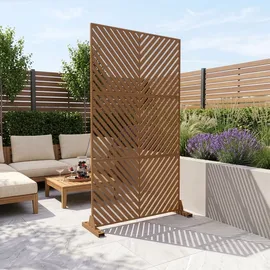 casa.pro Trennwand Kekan 180 x 90 cm Braun Stahl