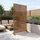 casa.pro Trennwand Kekan 180 x 90 cm Braun Stahl