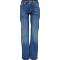 Only Blush Jeans Straight Fit in mittelblauer Waschung-L-L32