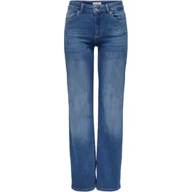 Only Blush Jeans Straight Fit in mittelblauer Waschung-L-L32