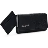 DESIGUAL Sierra Mone Mariona Geldbörse Damen Portemonnaie schwarz