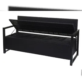 Mendler Poly-Rattan 3er Sitzbank 164 x 57 x 87 cm Grau