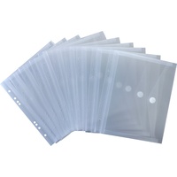 Kranholdt Dokumententaschen Sammelmappen A5 quer, transparent natur, EURO-Lochung, Dehnfalte,