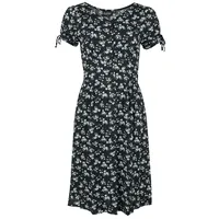 Voodoo Vixen - Rockabilly Kleid knielang - Ditsy Floral Tie Sleeve Dress - XS bis 4XL - für Damen - Größe XXL - multicolor - XXL