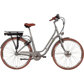 Saxonette E-Bike SAXONETTE "Style Plus 2.0" E-Bikes Gr. 45 cm, 28 Zoll (71,12 cm), silberfarben (silberfarben matt) E-Bikes