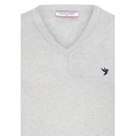 Felix Hardy V-Ausschnitt-Pullover FELIX HARDY "Pullover mit V-Ausschnitt", Herren, Gr. XXL, grau, 100% Baumwolle, Pullover