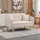 Homcom Sofa, Doppelsofa, LxBxH: 130 x 70 x 80 cm | weiss