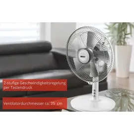 Unold Silverline 25 cm Tischventilator Schwarz/Silber