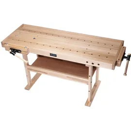 Holzkraft Hobelbank Holz 170 cm braun