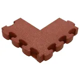 Gum-tech Negatives Eckstück ""Gerade"" für Fallschutzplatten, Rot, 8 cm