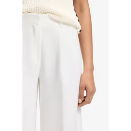 Boss ORANGE Anzughose Tiwi Premium Damenmode Wide Leg mit Bügelfalte weiß 42