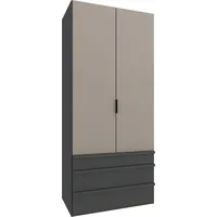 WIMEX Falttürenschrank Oxford 100 x 236 x 58 cm Grau