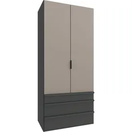 WIMEX Falttürenschrank Oxford 100 x 236 x 58 cm Grau