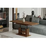 Endo-Moebel Couchtisch Endo Couchtisch Iso 110 / 170 höhenverstellbar erweiterbar Farbauswahl, 110-170 (2x30 intern); 58-75; 25mm; Doppellift; Akzentstreifen schwarz braun