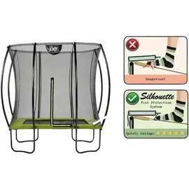 EXIT TOYS Silhouette rechteckig 153 x 214 cm inkl. Sicherheitsnetz grün