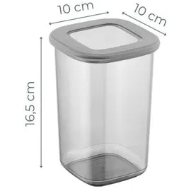 hermiaconcept Vorratsdosenset anthrazit 10 x 10 x 16,5 cm 1,2 l 12-teilig
