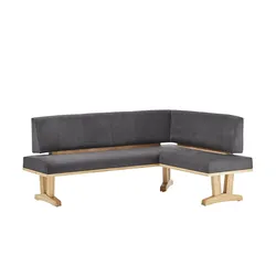 Woodford Eckbank  massiv  ¦ grau ¦ Maße (cm): H: 92