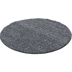 Hochflor-Teppich AYYILDIZ TEPPICHE "Dream Shaggy", grau, H:50mm Ø:80cm, Kunstfaser, Teppiche, Langflor, auch rechteckig, Läufer, Wohnzimmer Schlafzimmer
