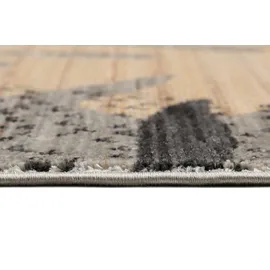 Esprit Teppich ESPRIT "Florence ESP-21077", grau, B:200cm H:7mm L:290cm, Polyester, Teppiche, Teppich, Moderner Designteppich mit Fransen, Dschungel, Wohnzimmer