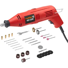 Meister Craft Hand Schleifmaschine 135W ohne Akku + 31-teiliges Zubehör-Set
