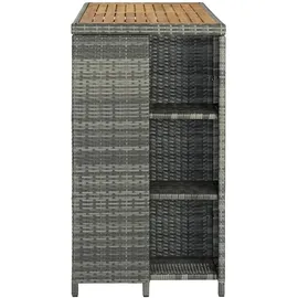 vidaXL Bartisch mit Regal 120 x 60 x 110 cm Grau