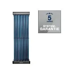 Buderus Logaplus Paket S82, 8x Vakuumkollektor SKR10 Aufdach-Montage, WW-Speicher HS750-B, WW-Speicher SM200, Blau 7739606377