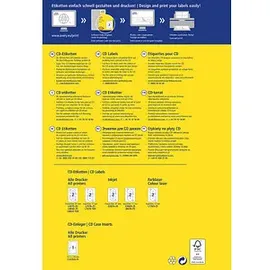 Avery Zweckform CD/DVD-Etiketten L7676-25 Weiß 117 mm 25 Blatt 50 Etiketten