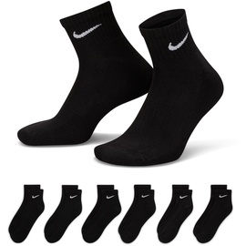 Nike Everyday Cushioned Knöchelsocken 6er Pack schwarz/weiß 38-42