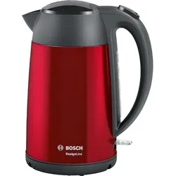 Bosch TWK3P424 Wasserkocher, DesignLine, kabellos 1,7 l, 2.400 W, rot