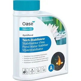 OASE AquaActiv OptiPond 500 ml - Teichstabilisierer, Wasserstabilisator, Wasseraufbereiter für Gartenteich Fischteich Koiteich Schwimmteich, ganzjährig einsetzbar