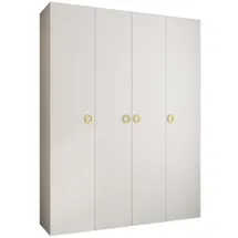 abiks möbel Drehtürenschrank COMO 190 x 245,5 x 40 cm Weiß/Gold