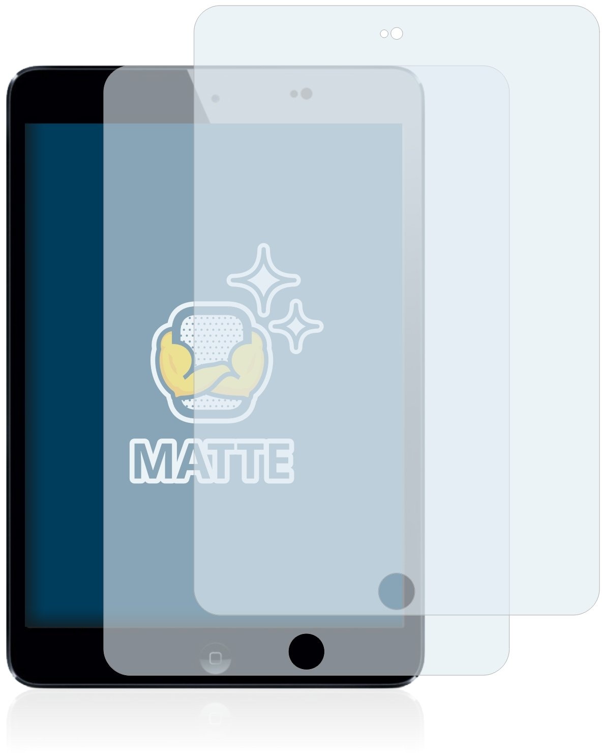BROTECT Entspiegelungs-Schutzfolie für Apple iPad Mini 3 2014 (2 Stück) Matte Displayschutz-Folie, Anti-Reflex, Anti-Fingerprint
