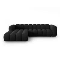 Micadoni Ecksofa Lupine, modular 4-Sitzer schwarz