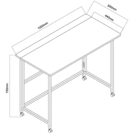 Maclean Brackets Schreibtisch MC-1250 Weiß